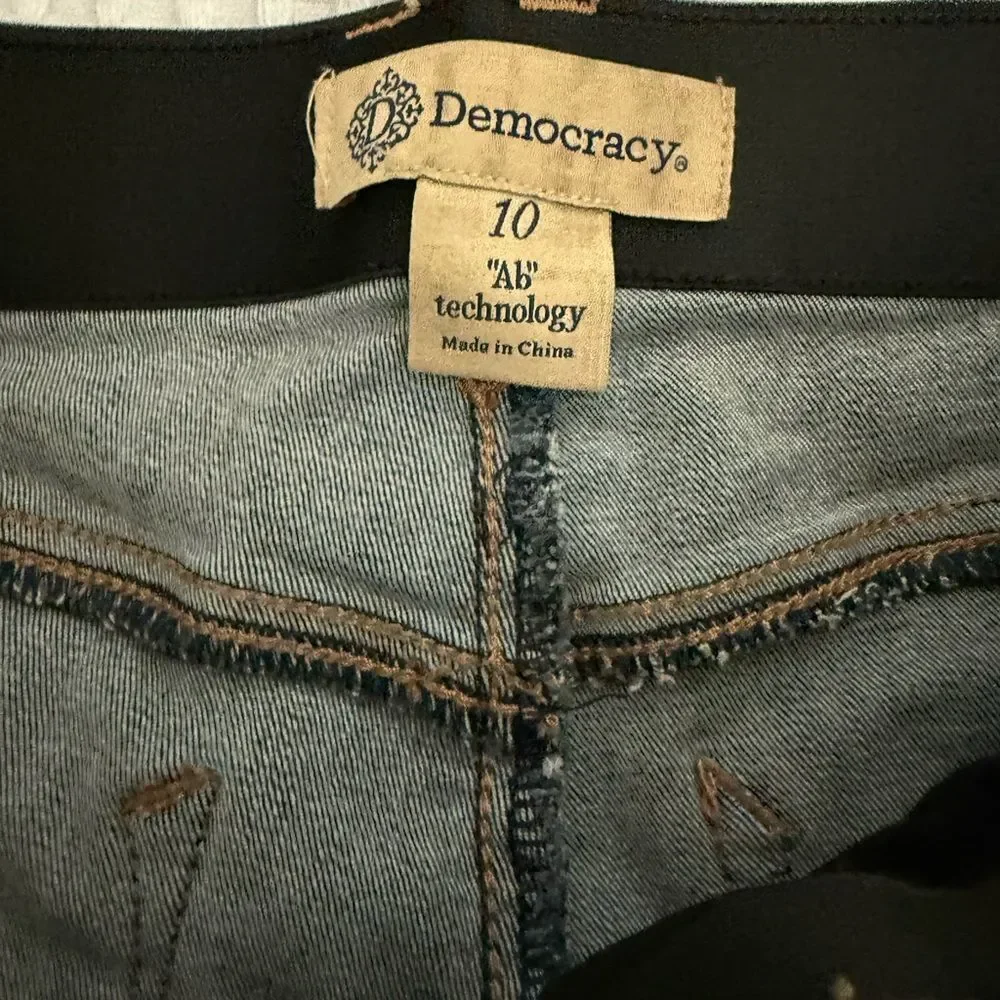 Democracy Dark Blue Straight Leg Jeans Ab Technology